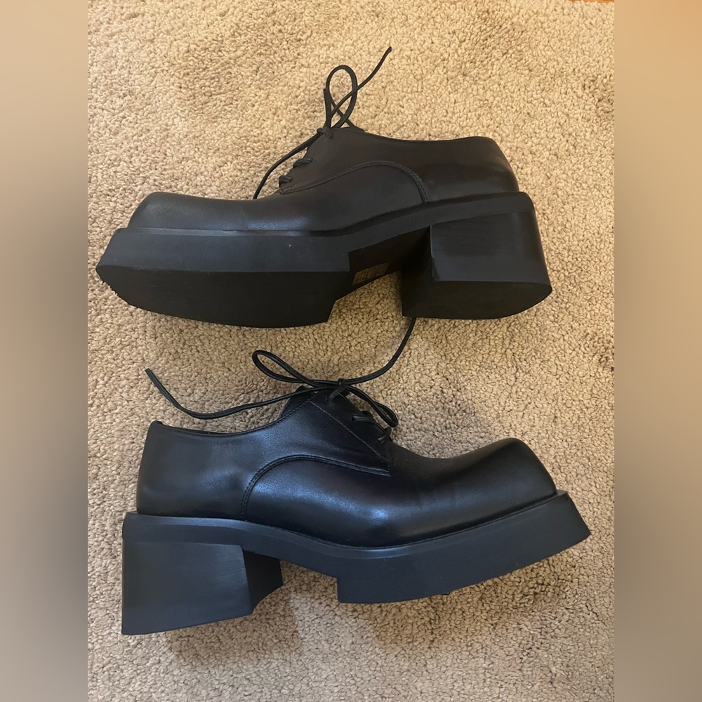 Jeffrey Campbell Intellect Chunky Heel Oxford